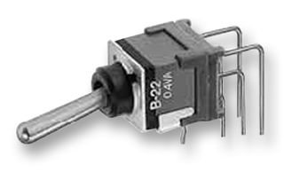 NKK SWITCHES B23AV TOGGLE SWITCH, DPDT, R/A, ON-OFF-ON
