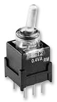 NKK SWITCHES B12JJPF TOGGLE SWITCH, SPDT, ON-ON, GREEN