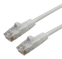 VIDEK 2965-1W Ethernet Cable, UTP, Patch Lead, Cat5e, RJ45 Plug to RJ45 Plug, White, 1 m