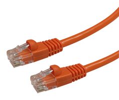 VIDEK 2965-8RG Ethernet Cable, Patch Lead, Cat5e, RJ45 Plug to RJ45 Plug, Orange, 8 m
