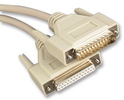 VIDEK 1135 Computer Cable, RS232, D Sub Mini Plug, D Sub Mini Socket, 9.84ft, 3m, Ivory
