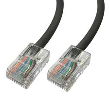 VIDEK 1961-0.5BK Ethernet Cable, Patch Lead, Cat5e, RJ45 Plug to RJ45 Plug, Black, 500 mm