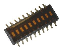 MULTICOMP PRO MCDHN-10F-T-V DIP / SIP Switch, 10 Circuits, Slide, Surface Mount, SPST, 24 V, 25 mA
