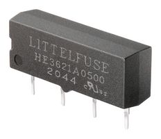 LITTELFUSE HE3621A2410 Reed Relay, SPST-NO, 24 VDC, HE3600 Series, Through Hole, 2.15 kohm, 500 mA