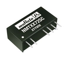 MURATA POWER SOLUTIONS NMT0572SC Isolated Through Hole DC/DC Converter, Power Sharing, ITE, SIP, 1:1, 3 W, 3 Output, -24 V