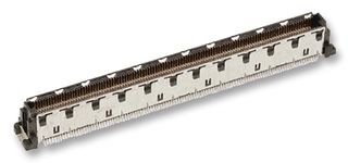 TE CONNECTIVITY - AMP 3-6318491-6 Mezzanine Connector, Free Height, Header, 0.5 mm, 2 Rows, 220 Contacts, Surface Mount, Copper Alloy