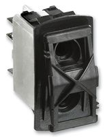 APEM KR412AXXXA Rocker Switch, Off-On, DPDT, Non Illuminated, Panel Mount, Black, KR Series
