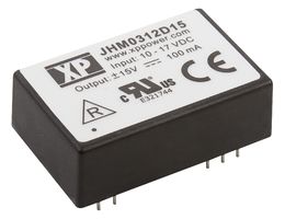 XP POWER JHM0312D15 Isolated Through Hole DC/DC Converter, Medical, DIP, 2:1, 3 W, 2 Output, 15 V