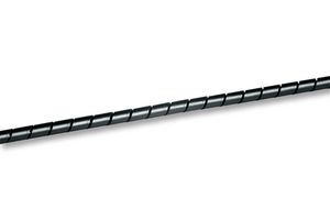 HELLERMANNTYTON 161-41101 SBPE4-PE-BK Spiral Wrap, Zero Halogen, 0.157 ", 4 mm, Polyethylene, Black, 98 ft, 30 m