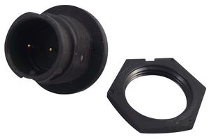 SWITCHCRAFT/CONXALL EN3P2MX Circular Connector, Sealed Circular Connector, EN3 Series, Panel Mount Receptacle, 2 Contacts