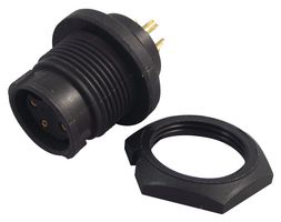 SWITCHCRAFT/CONXALL EN3P4FX Circular Connector, Sealed Circular Connector, EN3 Series, Panel Mount Receptacle, 4 Contacts