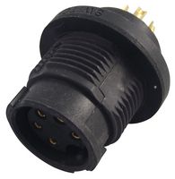 SWITCHCRAFT/CONXALL EN3P5FX Circular Connector, Sealed Circular Connector, EN3 Series, Panel Mount Receptacle, 5 Contacts