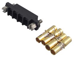 HARWIN M80-4000000F1-04-325-00-000 Rectangular Connector, Datamate J-Tek M80, 4 Contacts, Receptacle, 4 mm, Crimp, 1 Row