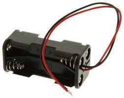 BUD INDUSTRIES HH-3631 Battery Holder, AAA, 4 x Through Hole, Wire Leads