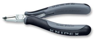 KNIPEX 64 62 120 ESD Cutter, Oblique, 120 mm, Bevel, 0.6 mm, 56 °