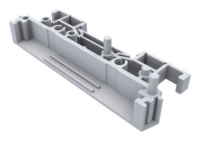 CAMDENBOSS CIME/M/SEF1125S End Section with Foot, Empty Modular Interface Support, 72mm Width PCBs, Mini Series