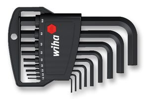 WIHA 06379 Hex Key Set, L-Key, 1.5mm to 10mm, 9 Pieces