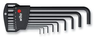WIHA 06386 Hex Key Set, L-Key, Long, 1.5mm to 10mm, 9 Pieces