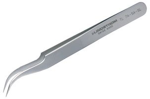 LINDSTROM TL 7A-SA SL Tweezer, Curved, 115 mm, Stainless Steel Body, Stainless Steel Tip