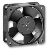 EBM-PAPST 612NN DC Axial Fan, 12 V, Square, 60 mm, 25 mm, Ball Bearing, 24.7 CFM