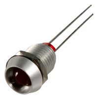 BULGIN LIMITED DX1091/RD LED Panel Mount Indicator, Aluminium Bezel, Red, 2 VDC, 8 mm, 30 mA, 25 mcd, IP66