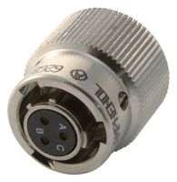 AMPHENOL LTD 62GB-56T08-33SN(416) Circular Connector, 62GB Series, MIL-DTL-26482 Series, Straight Plug, 3 Contacts, Solder Socket
