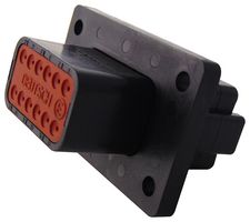 TE CONNECTIVITY - DEUTSCH DT04-12PA-CL06 Automotive Connector Housing, Thin Wall, Black, DT Series, Receptacle, 12 Ways