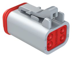 AMPHENOL SINE/TUCHEL AT06-4S Automotive Connector Housing, AT Series, Plug, 4 Ways, AT Series Socket Contacts
