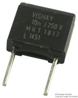 VISHAY MKT1817310254 General Purpose Film Capacitor, Metallized PET, Radial Box - 2 Pin, 0.01 µF, ± 5%, 160 V, 250 V