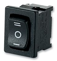MARQUARDT 01808.1103-00 Rocker Switch, On-Off-On, SPDT, Non Illuminated, Panel Mount, Black, 1800 Series