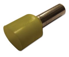 JST / JAPAN SOLDERLESS TERMINALS TWE6-14 Wire Ferrule, Twin Entry, Twin Wire, 10 AWG, 6 mm², 14 mm, Yellow, TWE