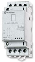 FINDER 22.34.0.024.4320 Contactor, DIN Rail, 250 VAC, 4PST-NO, 4 Pole, 4 kW