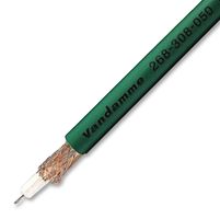 VAN DAMME 268308C Coaxial Cable, Plasma Grade, RG59, 0.2 mm², Copper, 6.1 mm, 75 ohm, Green