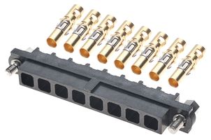 HARWIN M80-4000000F1-08-325-00-000 Rectangular Connector, Datamate J-Tek M80, 8 Contacts, Receptacle, 4 mm, Crimp, 1 Row