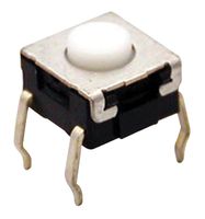 OMRON ELECTRONIC COMPONENTS B3W1052 Tactile Switch, B3W Series, Top Actuated, Through Hole, Plunger for Cap, 230 gf, 50mA at 24VDC