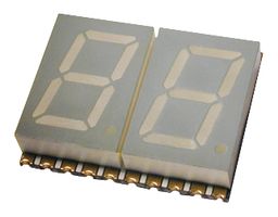 KINGBRIGHT KCDC04-106 7 Segment LED Display, Orange, 30 mA, 2.1 V, 60 mcd, 2, 10.16 mm