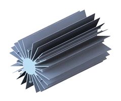 WAKEFIELD THERMAL 19754-M-AB LED Heat Sink, Radial Fin, RS Rectangle Extrusion, 19754, Bridgelux LED Light Engines, Aluminium