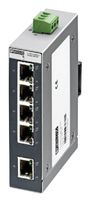 PHOENIX CONTACT 2891001 Switch, 5 Ports, Industrial, Unmanaged Fast Ethernet, DIN Rail, RJ45 x 5, 10Mbps, 100Mbps