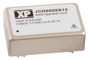 XP POWER JCD0548D12 Isolated Through Hole DC/DC Converter, 2:1 Input, ITE, DIP, 2:1, 5 W, 2 Output, 12 V