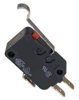 OMRON ELECTRONIC COMPONENTS D3V-164M-3C5 Microswitch, Miniature, Simulated Roller Lever, SPST-NO, Quick Connect, 16 A, 250 V