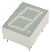 KINGBRIGHT SC08-11SURKWA 7 Segment LED Display, Mechanically Rugged, Red, 20 mA, 1.95 V, 61 mcd, 1, 20.32 mm