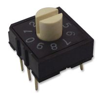 MULTICOMP PRO MCRH2MAF-10R-V-B Rotary Coded Switch, Through Hole, 10 Position, 24 VDC, BCD, 25 mA
