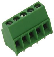 TE CONNECTIVITY - BUCHANAN 282834-5 Wire-To-Board Terminal Block, 2.54 mm, 5 Ways, 30 AWG, 16 AWG, 1.4 mm², Screw