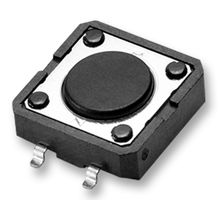 ARATAS (FORMERLY OMRON COMPONENTS) B3FS-4002P Tactile Switch, B3FS Series, Top Actuated, Surface Mount, Round Button, 150 gf, 50mA at 24VDC