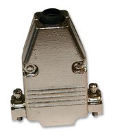 NORCOMP 979-009-030R121 D Sub Backshell, UNC 4-40, ARMOR 979 Series, DE, 180°, Zinc Alloy Body