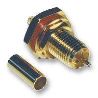 AMPHENOL RF 132284 RF / Coaxial Connector, SMA Coaxial, Straight Bulkhead Jack, Crimp, 50 ohm, RG174, RG188A, RG316