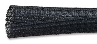 ALPHA WIRE G1303/4 BK007 Sleeving, Braided, Wrappable, PET (Polyethylene Terephthalate), Black, 19.05 mm, 15.2 m, 50 ft