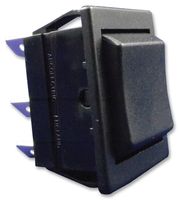 ARCOLECTRIC / BULGIN LIMITED C1572AAAAA Rocker Switch, (On)-Off-(On), DPDT, Non Illuminated, Panel Mount, Black, 1550 Series
