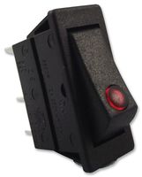 ARCOLECTRIC / BULGIN LIMITED C5503PLLAA Rocker Switch, Red Illuminated, SPST, On-Off, Panel, 16 A