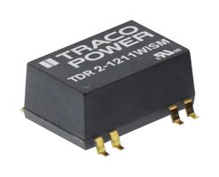 TRACO POWER TDR 2-1223WISM Isolated Surface Mount DC/DC Converter, Regulated, ITE, 4:1, 2 W, 2 Output, 15 V